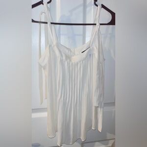 Forever 21 Shoulder Tie White Tank Top Blouse